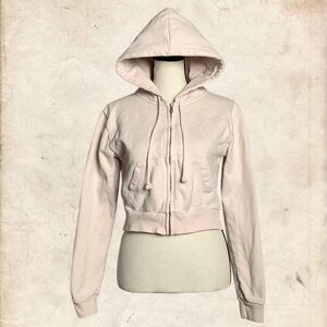 Brandy Melville Baby Pink Cropped Jacket